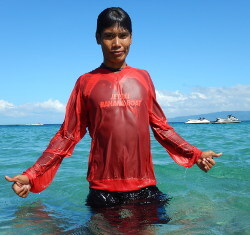 Lifeguard signals one arm up help me